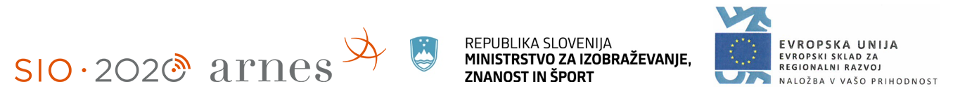 Logotipi SIO-2020, Arnes, MIZŠ, EU Evropski sklad za regionalni razvoj