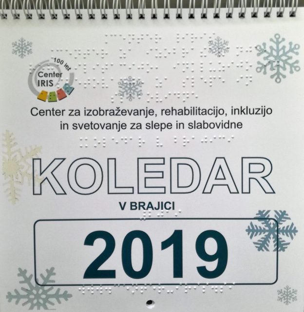 Naročite koledar 2019 v brajici