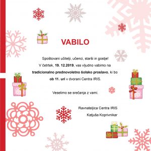 Vabilo na zaključno proslavo 2019