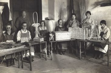 Pletarska delavnica 1926-27 foto: Arhiv Pokrajinskega muzeja Kočevje